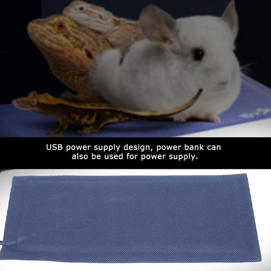 Small Reptile Heating Pad Reptiles,6x3 inch USB Reptile Heat Pad with 3 Level Adjustable Function Small Animal Heating Pad USB Heating Pad Pet Terrarium Heat Mat for Pets Seedling Small Animals - Image 2