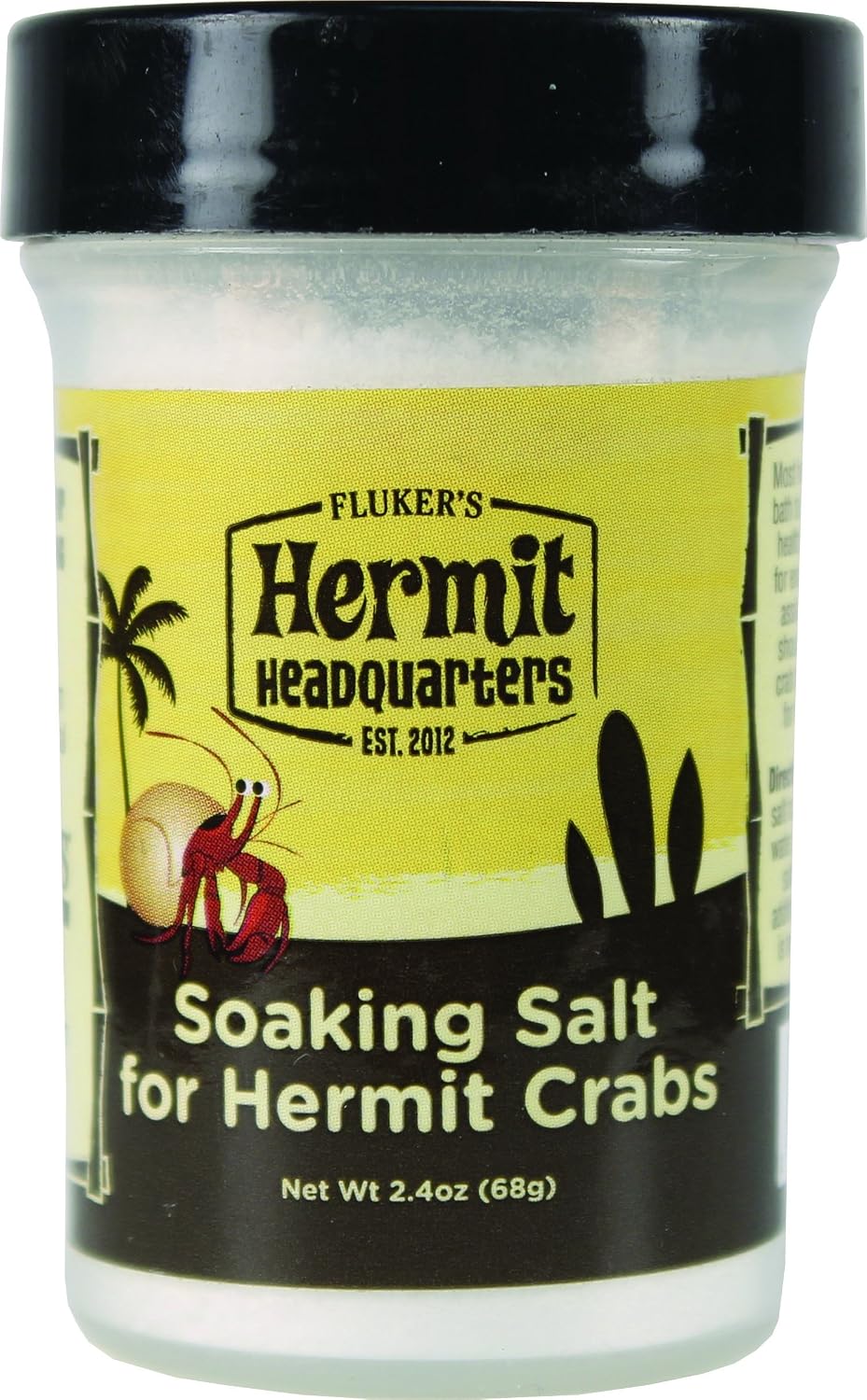 Fluker's Soaking Salt for Hermit Crabs 2.4 Ounces front bottle view