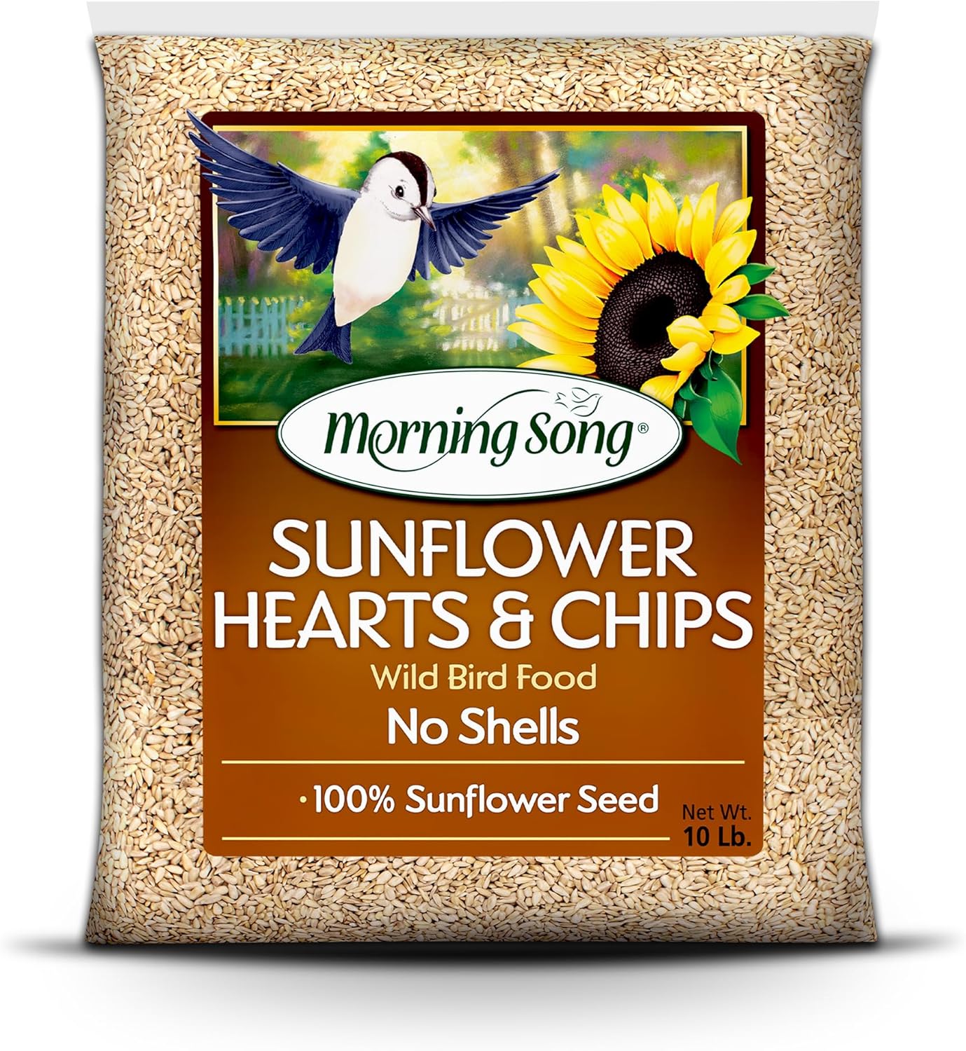 Morning Song Sunflower Hearts & Chips Wild Bird Food, No Mess Sunflower Seeds for Birds, 5.5-Pound Bag - Image 11