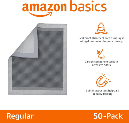 Extra large 28 by 34 inches gray puppy training pads laid flat on floor