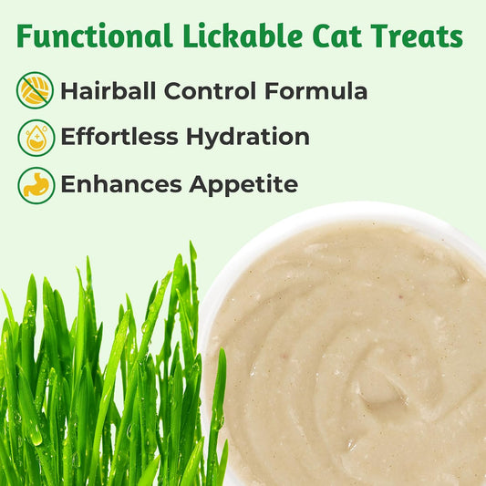 Just Try hairball control cat treats showing creamy texture