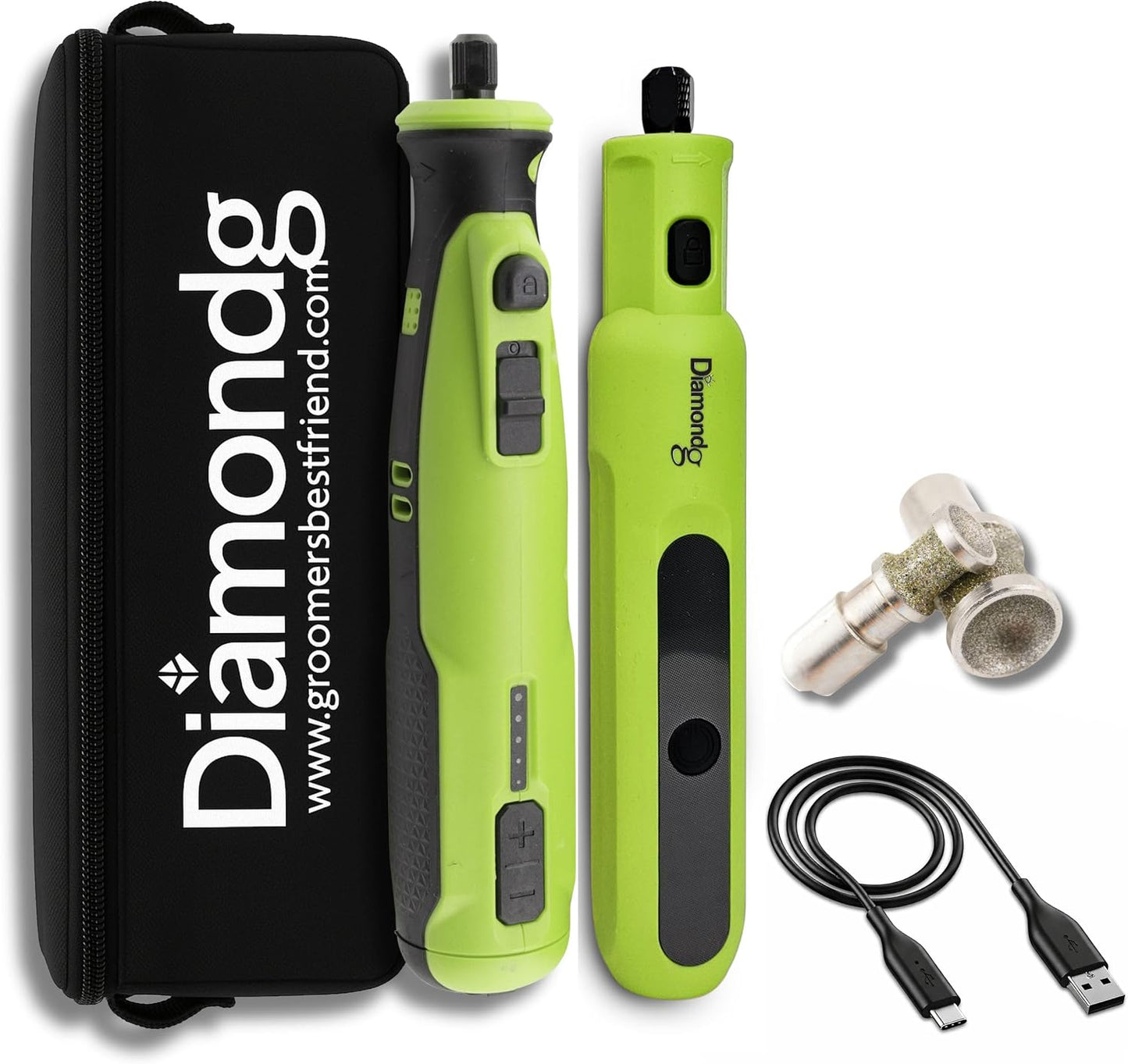 Diamondg Cordless Dog Nail Grinder with Quiet Sound & LED Tip for Large & Small Dogs, 4hrs. Runtime - Electric Dog Nail Trimmer, Heavy Duty Rotary Tool Alternative to Toenail Clippers & Filers - Image 15