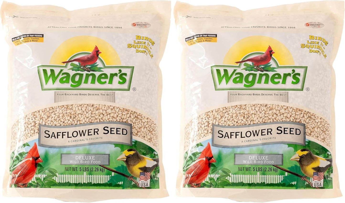 Wagners Safflower Seed wild bird food isolated on white background