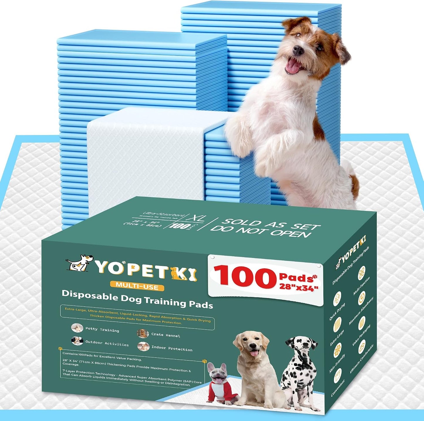 60 Count Extra Large Dog Pee Pads 28" x 34", Super Absorbent X-Large Puppy Pads Disposable Dogs Training Pads, Quick Drying Leak-Proof Dog Potty Pads for Doggies Puppies - Image 11