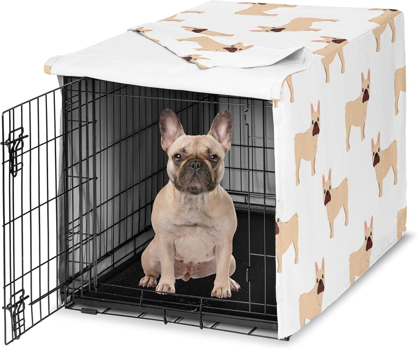 Sweet Jojo Designs 36in. Medium Dog Crate Cover (Bones and Paw Prints) for Boys Pet Cage, Kennel Covers (Modern, Cartoon, Doggy, Puppy, Neutral, Paws Print, Whimsical, Playful, Slate Navy Blue) - Image 15