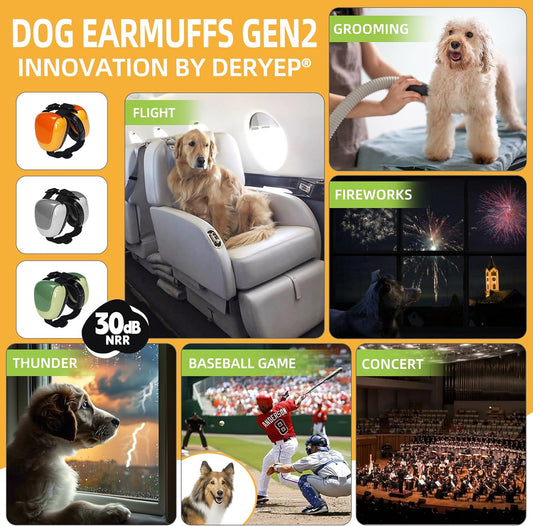 Deryep Dog Earmuffs showing soft cushion padding detail