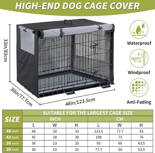 Insulated winter dog kennel cover close up on heavy duty zipper