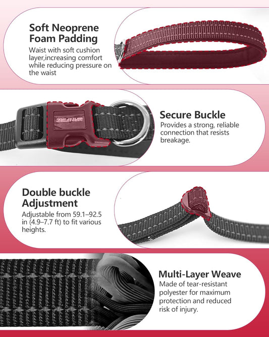 Heavy duty aluminum alloy rotating buckle on a dual pet lead.