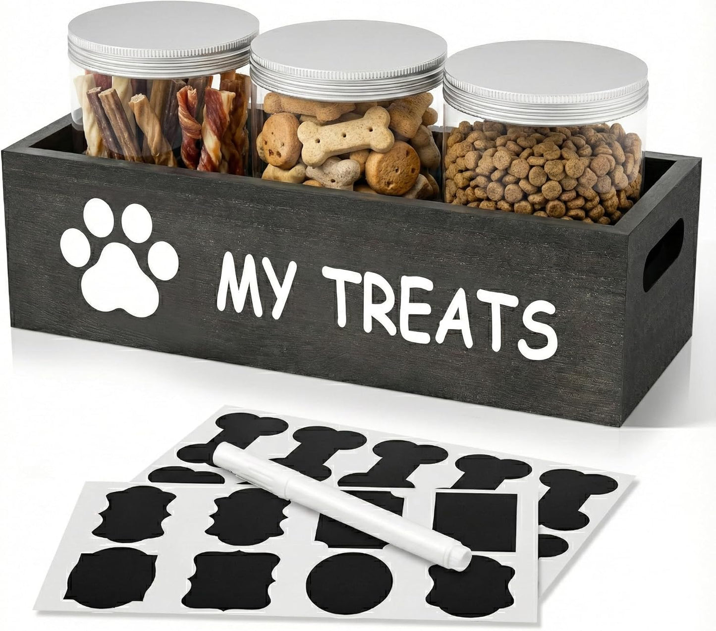 Qeerable dog treat storage container top view