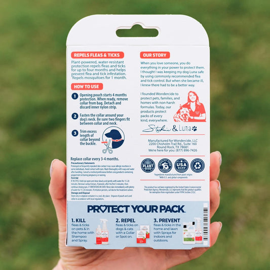 Wondercide natural essential oil repellent collar for dogs