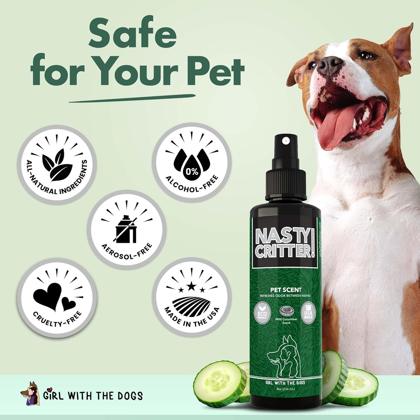 Professional pet grooming odor eliminator by Girl With The Dogs