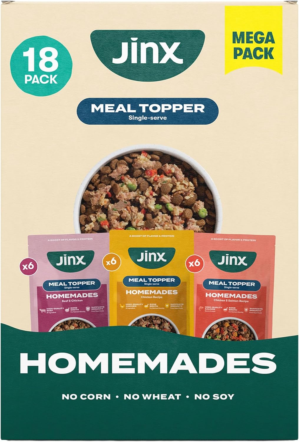 Jinx Salmon Grain Free Wet Dog Food Toppers, Meal or Mix with Dry Dog Food, Made with Real Salmon & Chicken, Bone Broth, No Fillers, Puppy, Adult, Senior, 3oz, 8 Pack - Image 15