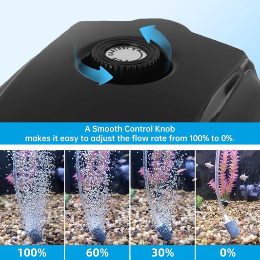 Aquaneat aerator pump accessory kit with airline tubing and air stones