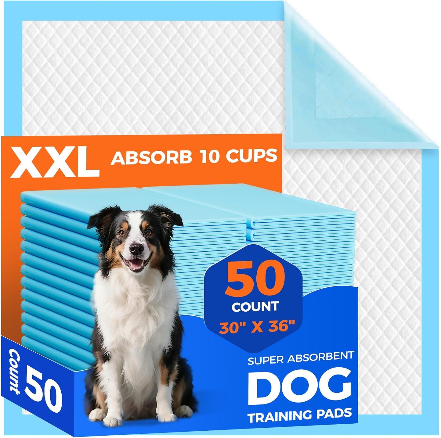 50 Count Dog Pee Pads Extra Large- 28" x 34", Super Absorbent Leak-Proof XL Puppy Pads 50 Pack Quick-Dry XLarge Disposable Pet Potty Training Pads for Dogs, Puppies, Doggie - Image 10