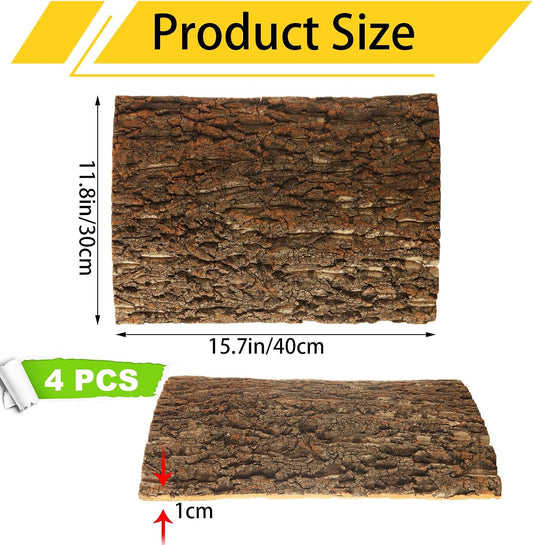 Four pieces of reptile tank background boards arranged side by side