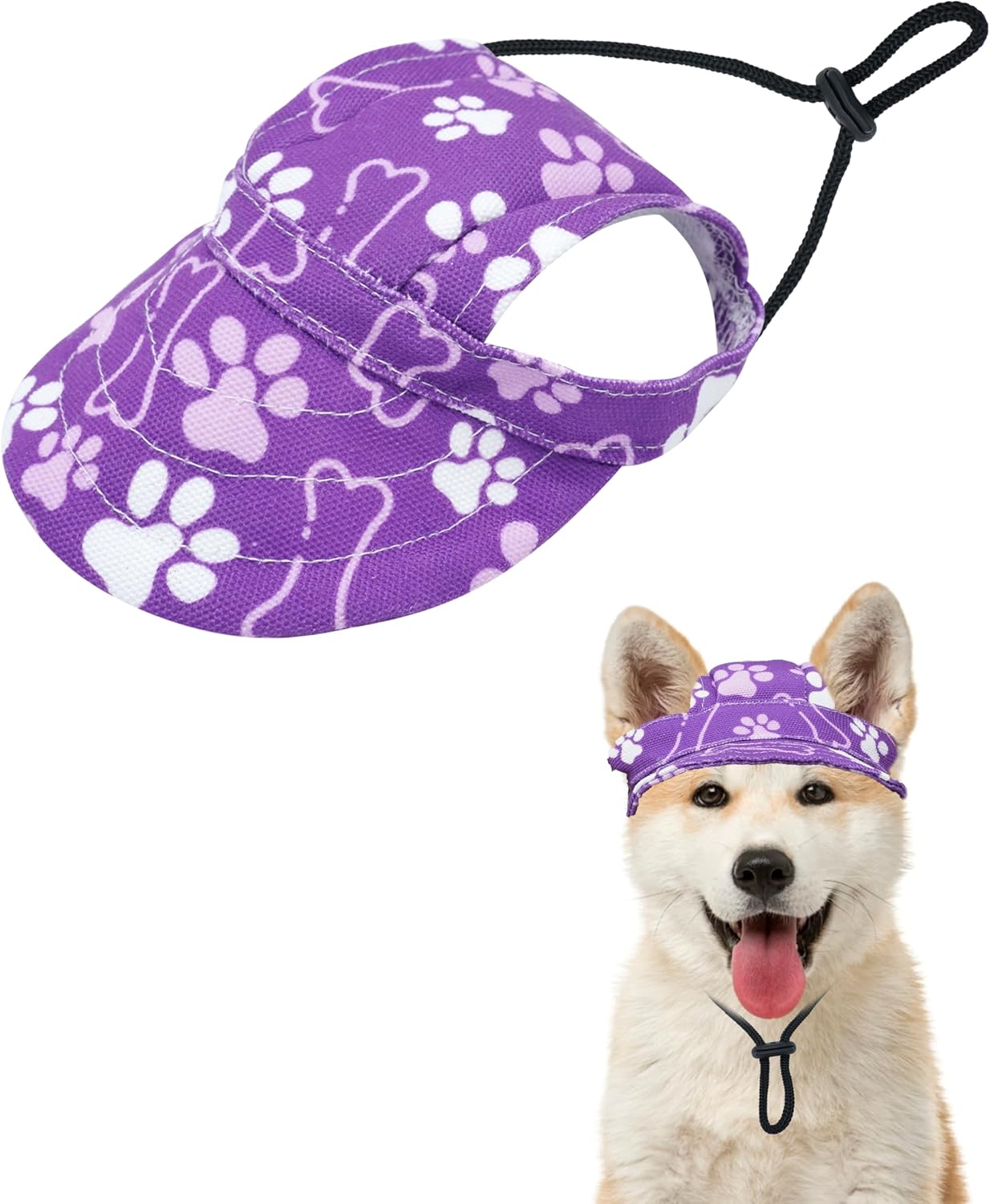 PET SHOW 4th of July Dog Baseball Cap American Flag Dog Visors for Small Doggy Cats Waterproof Pet Sun Hats with Ear Holes Adjustable Drawstring Patriotic Boy Girl Puppy Hat- Independence Day/S - Image 13