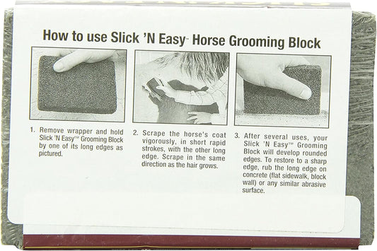Lightweight fiberglass horse shedding stone for winter coat removal