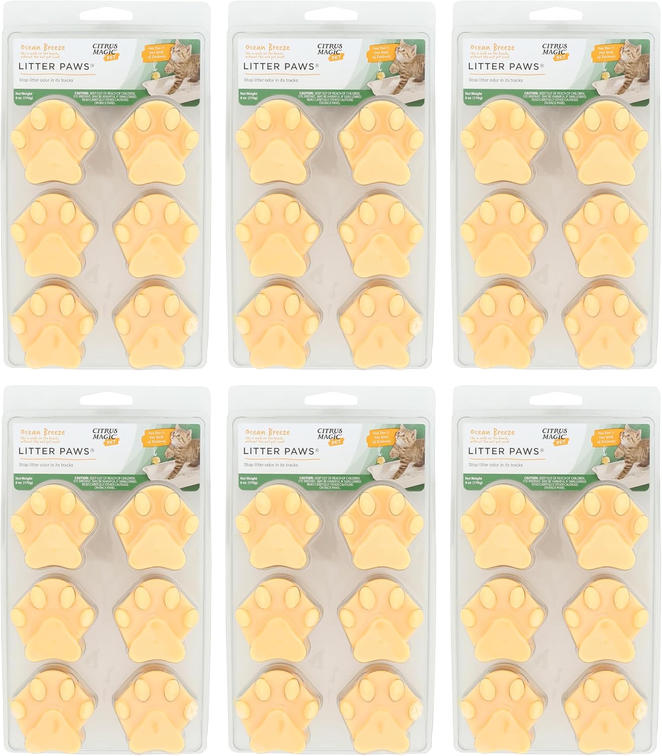 Citrus Magic Pet Odor Eliminator Litter Paws, Fresh Linen, 6-Count - Image 14