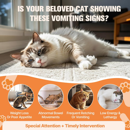 Qanoreth natural liquid vomiting relief for cats with sensitive stomachs