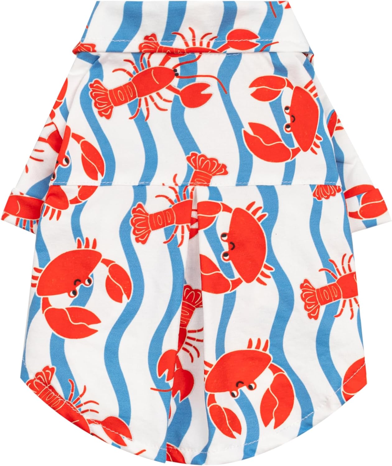 Fitwarm Hawaiian Floral Dog Shirt, Tropical Summer Clothes for Small Dogs Boy, Pet Collared Outfit, Tourist Costume, Red, White, Medium - Image 15