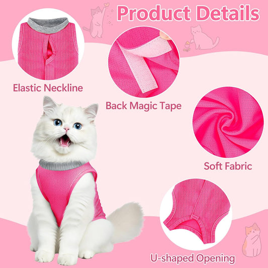 Cat wearing Coppthinktu surgical recovery suit side profile