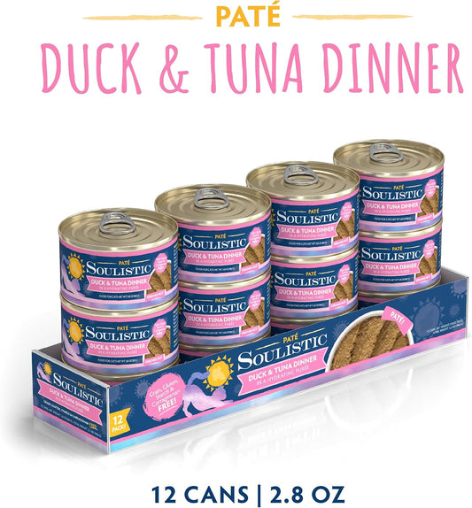 Soulistic Duck and Tuna cat food 12 pack case