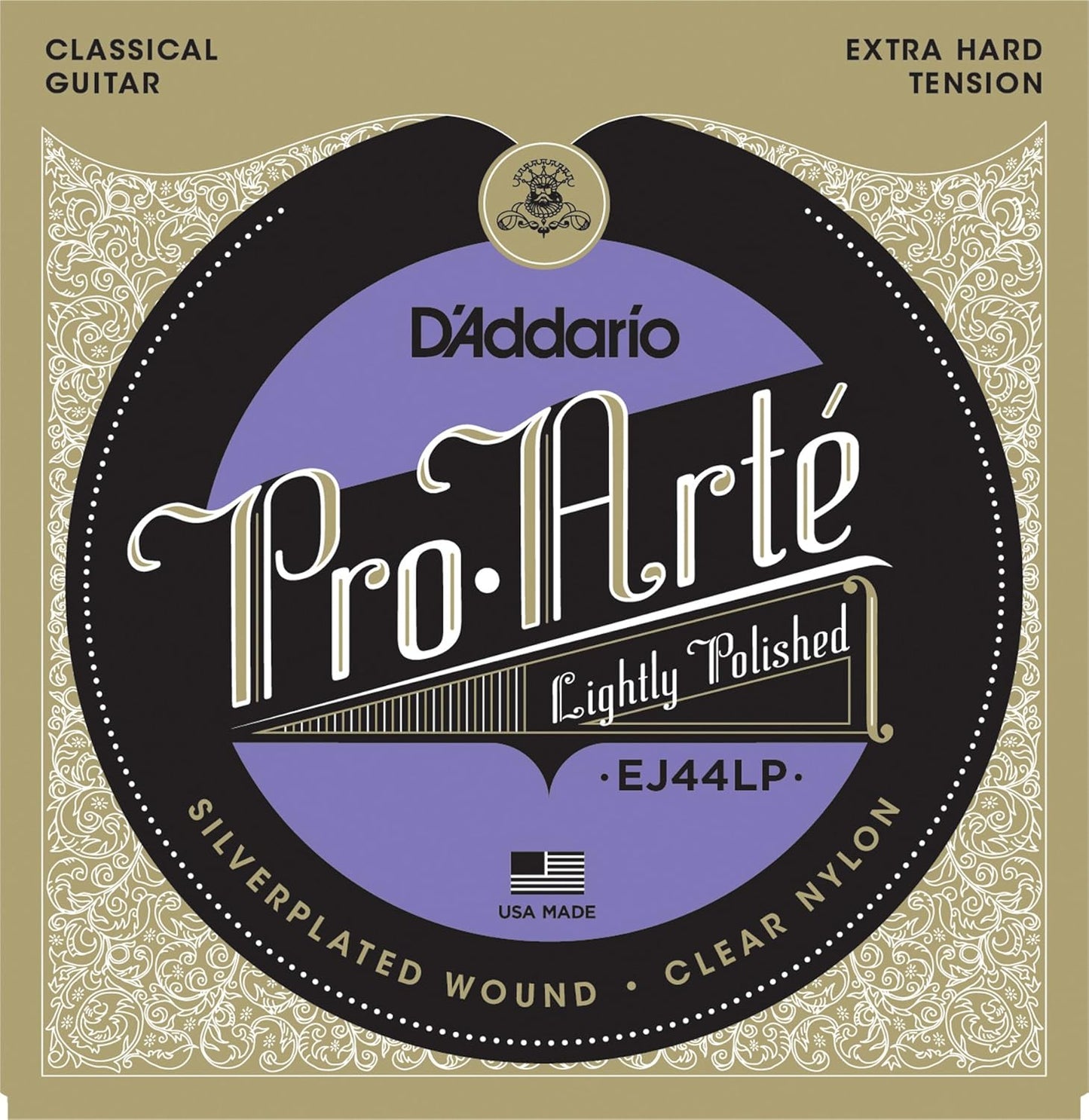 D'Addario Guitar Strings - Pro-Arte Classical Guitar Strings - EJ45LP - Nylon Guitar Strings - Silver Plated Wrap, Composite Core, Clear Nylon Trebles - Lightly Polished, Normal Tension - Image 8