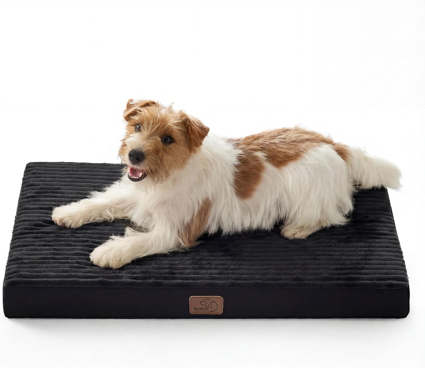 Bedsure ComfyFleece Dog Beds Large Sized Dog- Orthopedic Pet Beds for Crate with Removable Machine Cover, NOT Waterproof Egg Crate Foam Puppy Mat for Pets Up to 50 lbs, 35x22x2.8, NOT Chewproof - Image 15