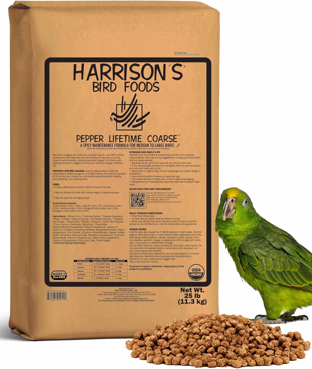 Harrison's Bird Foods Bird Food Adult Lifetime Fine Certified Organic Non-GMO Formula Bird Food 1lb - Image 14