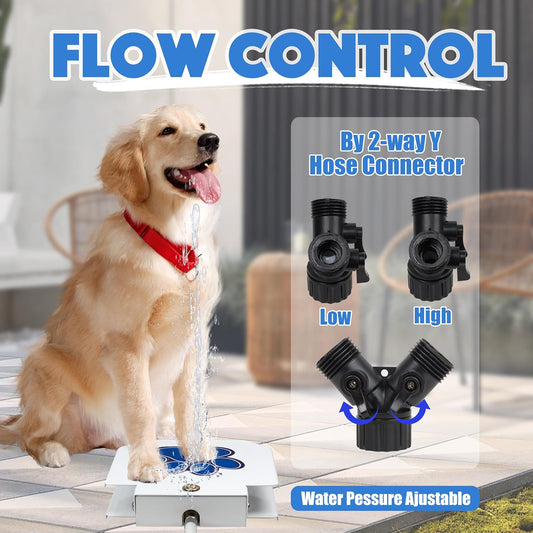 Bacoeng dog sprinkler outdoor metal fountain pedal detail