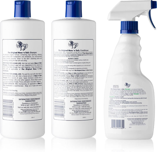 Mane n Tail Original Shampoo 32 Ounce bottle for deep hair cleansing and strengthening