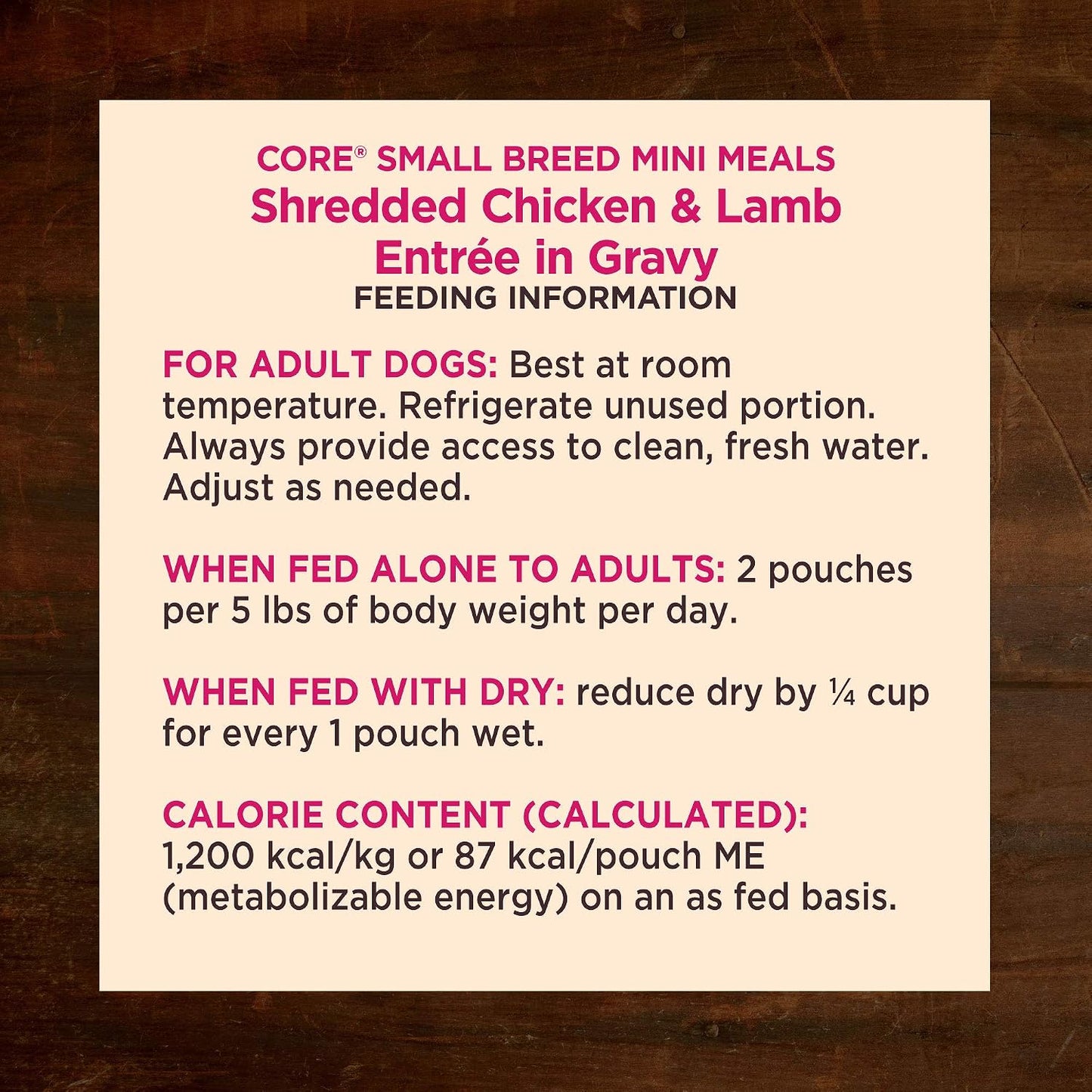 Wellness CORE Small Breed Mini Meals Shredded in Gravy Adult Wet Dog Food, Grain Free, Natural, Chicken and Lamb Entre Recipe, 3 oz, Pack of 12 Pouches - Image 9