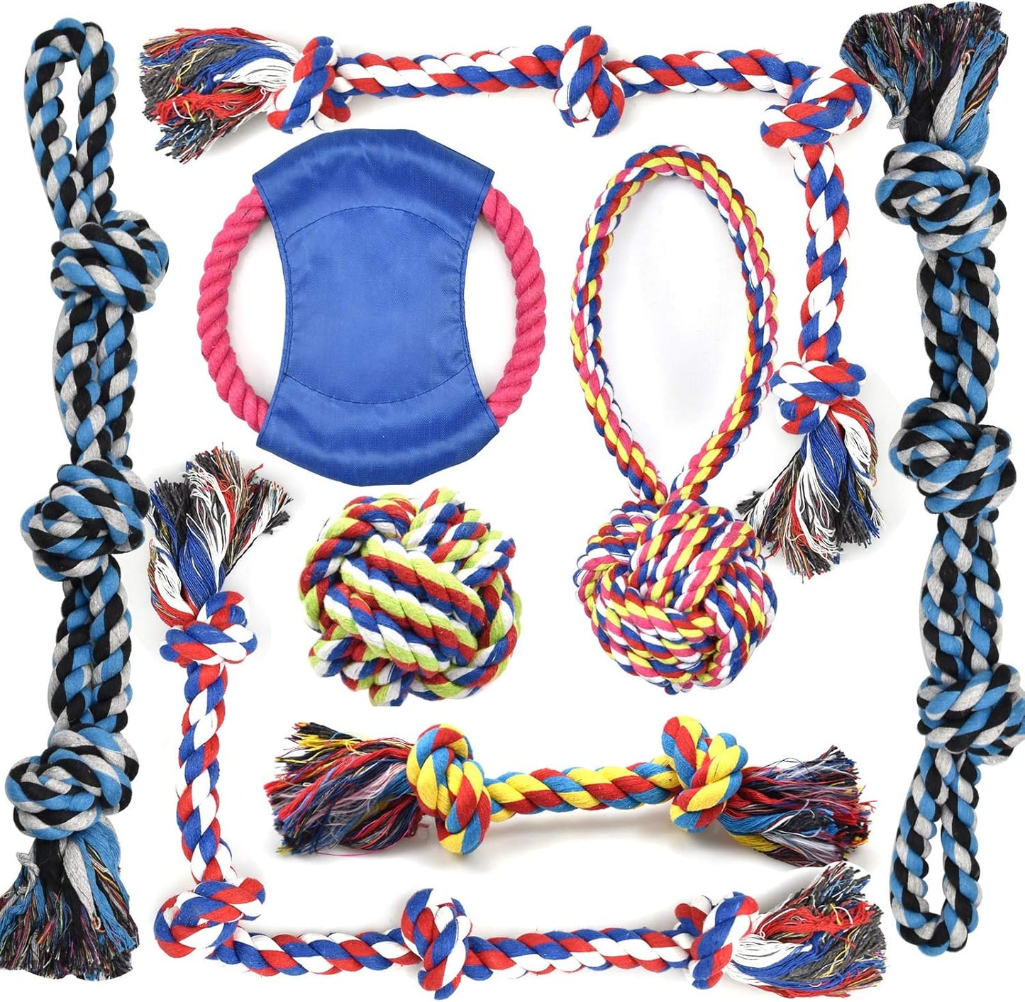 LECHONG Dog Toys for Aggressive Chewers Tough Rope Chew Toys for Large and Medium Dog 3 Feet 5 Knots Indestructible Cotton Rope for Large Breed Dog Tug of War Dog Toy Teeth Cleaning - Image 9
