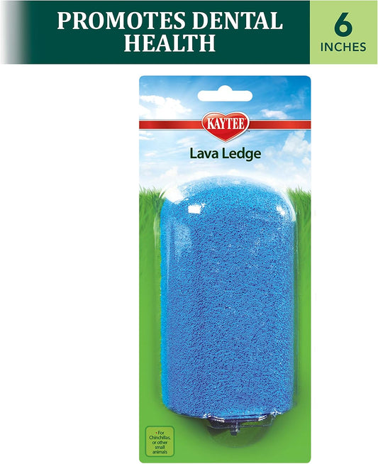 Kaytee Lava Ledge attached securely to a wire pet habitat cage wall.