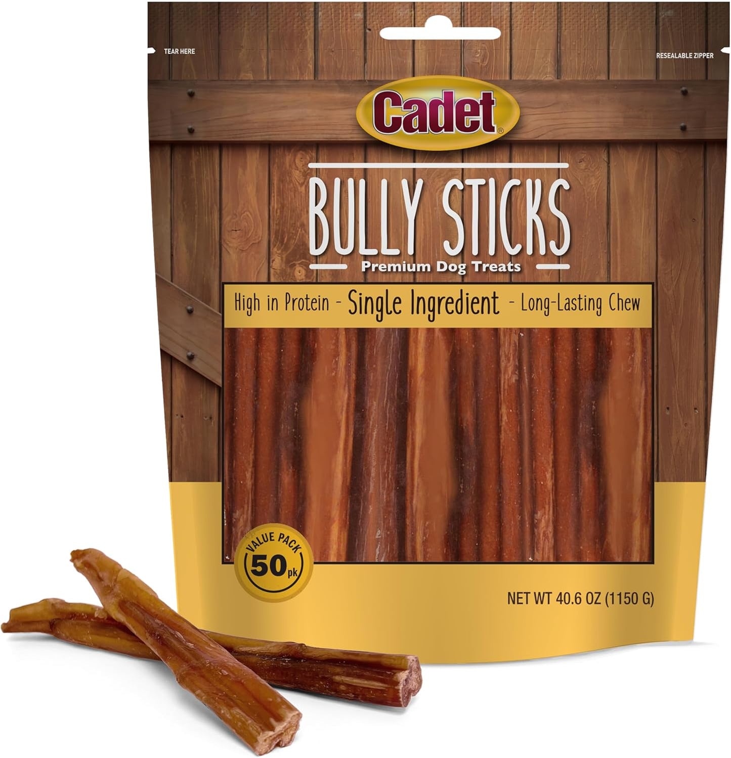Cadet Bully Sticks for Small Dogs, All-Natural Beef Pizzle, Rawhide-Free Long-Lasting Dog Chews for Aggressive Chewers, 1 Pound - Image 15