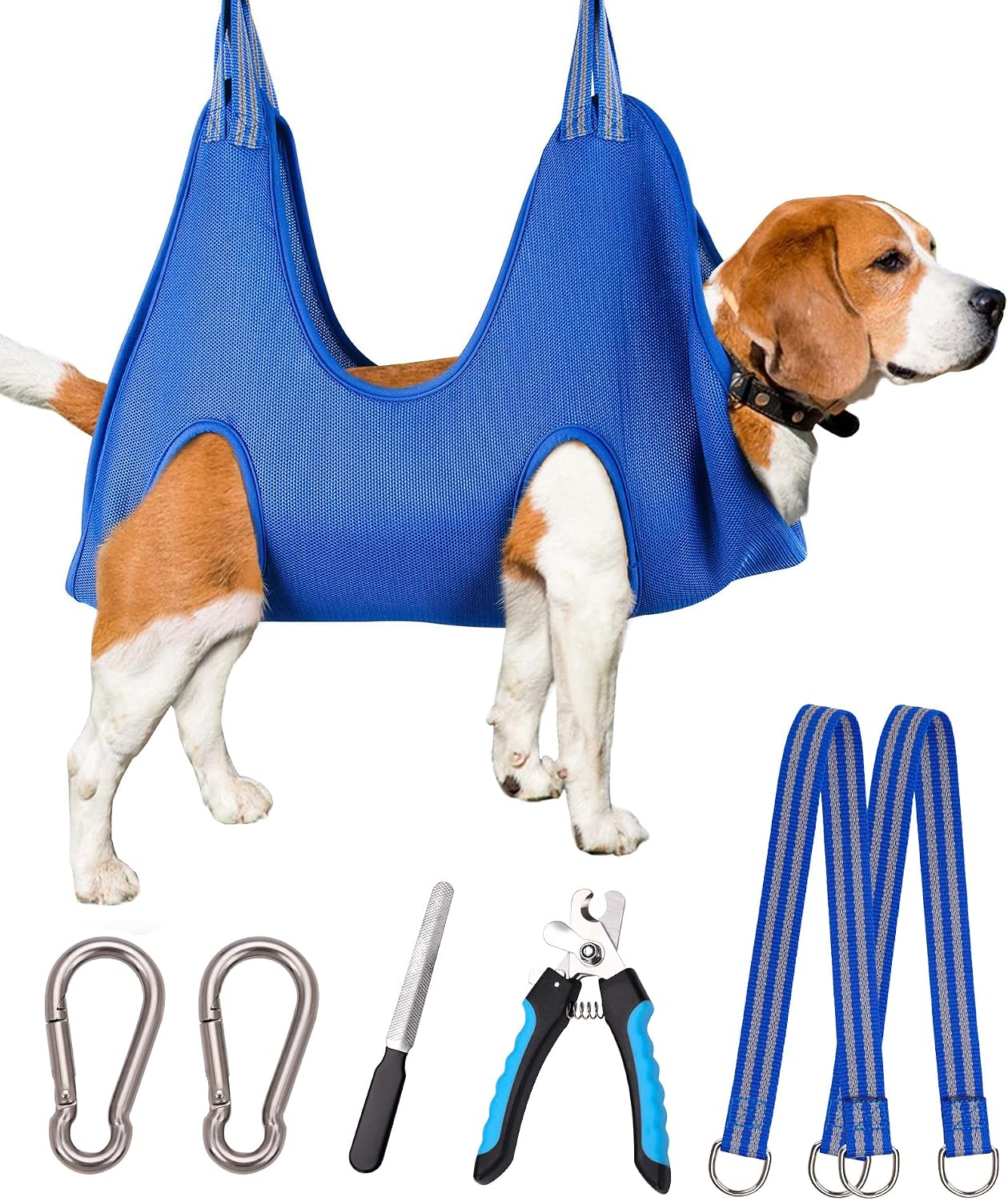 Kkiimatt 10 in 1 Pet Grooming Hammock Harness with Nail Clippers/Trimmer, Nail File, Dog Hammock/Grooming Sling for Nail Trimming/Clipping - Image 15