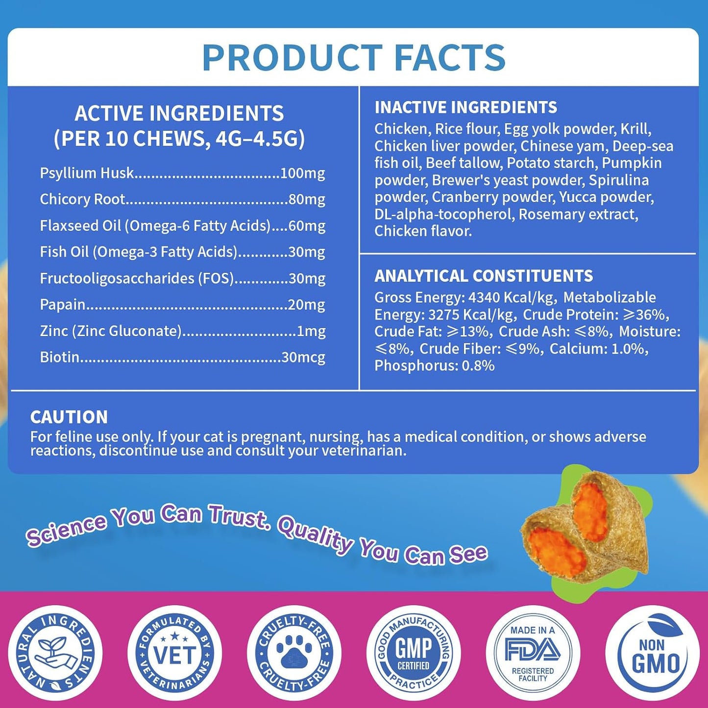 Authentic Weallin pet vitamins and hairball care chews for all breeds