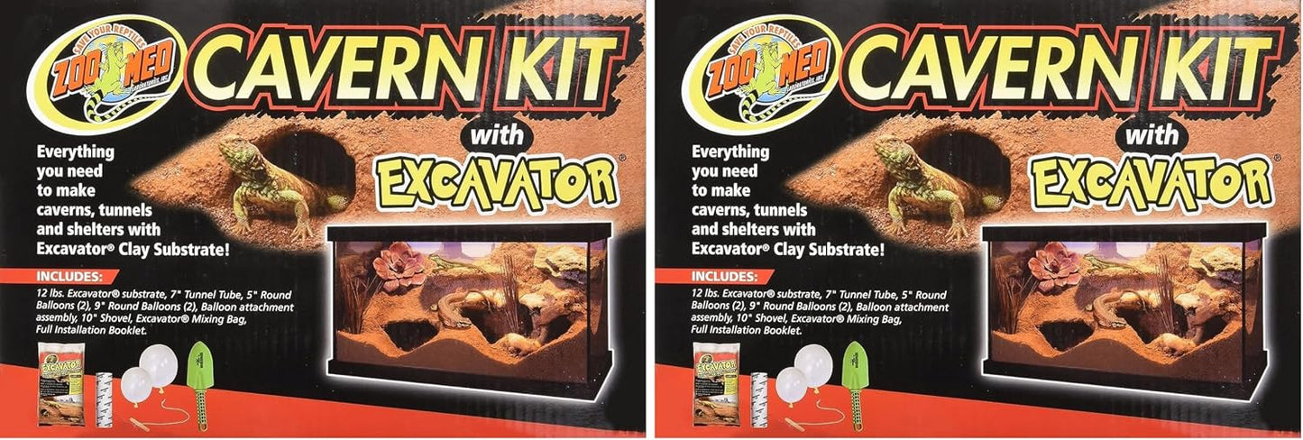 Zoo Med reptile burrowing kit accessories including shovel balloons and tunnel tube