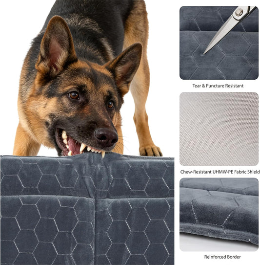 Close up of Zakapaws indestructible dog kennel mat surface