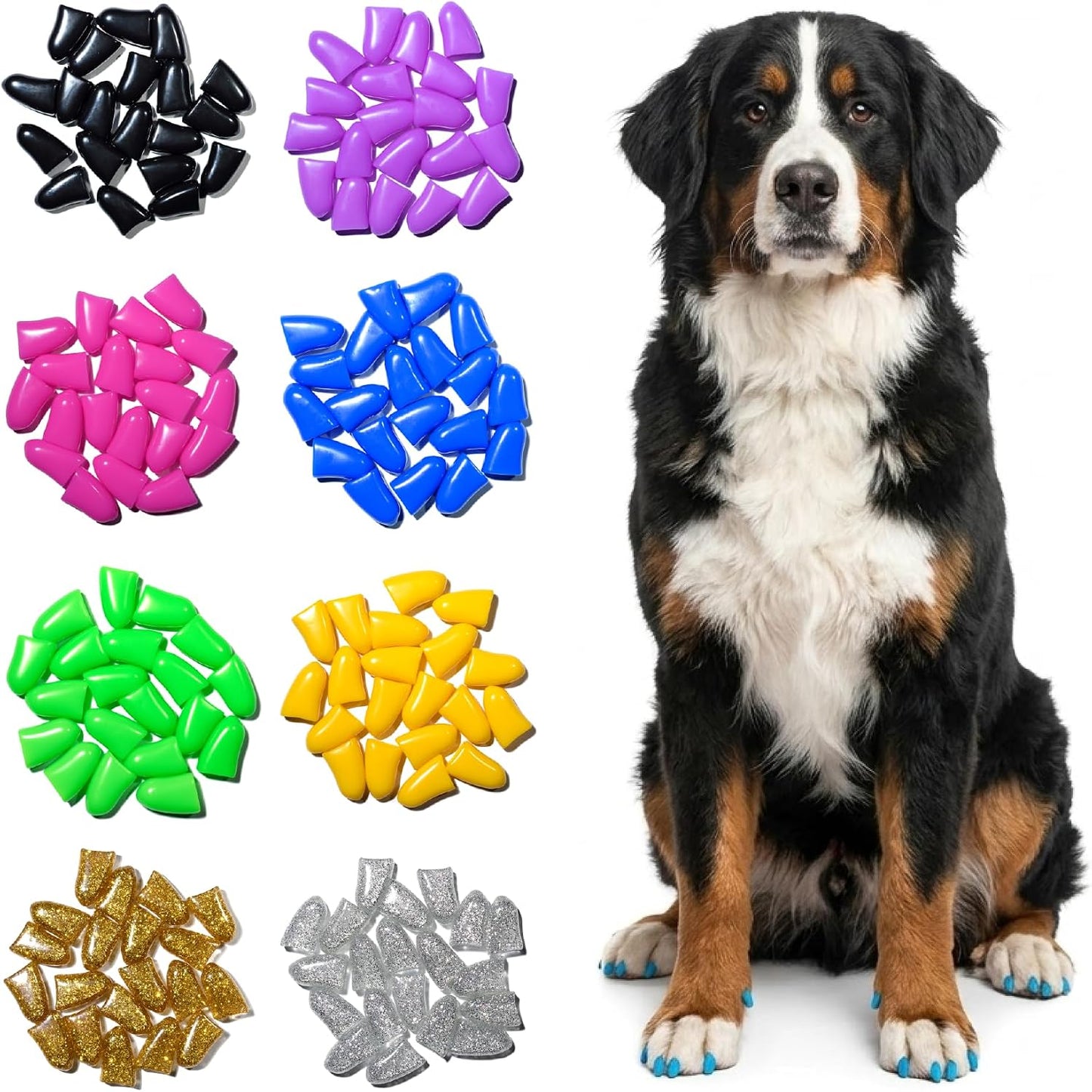 zetpo Dog Nail Caps & Claw Caps (100 pcs) - Anti Slip Dog Toe Grips & Covers for Hard Floors - Instant Traction & Mobility Support for Senior Dogs - Stops Scratches & Reduces Floor Noise (XL) - Image 14