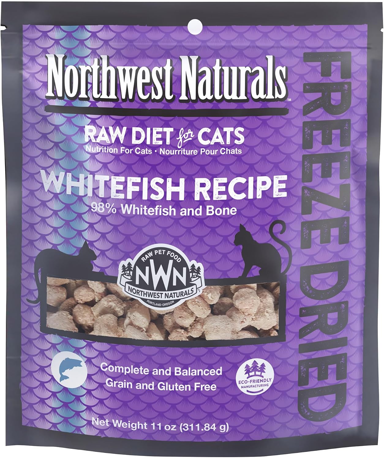 Northwest Naturals Freeze-Dried Turkey Cat & Kitten Food - Bite-Sized Nibbles - Healthy, Limited, Human-Grade Ingredients, All-Natural, High-Protein Raw Diet - Complete & Balanced, Made in USA, 11 oz - Image 9
