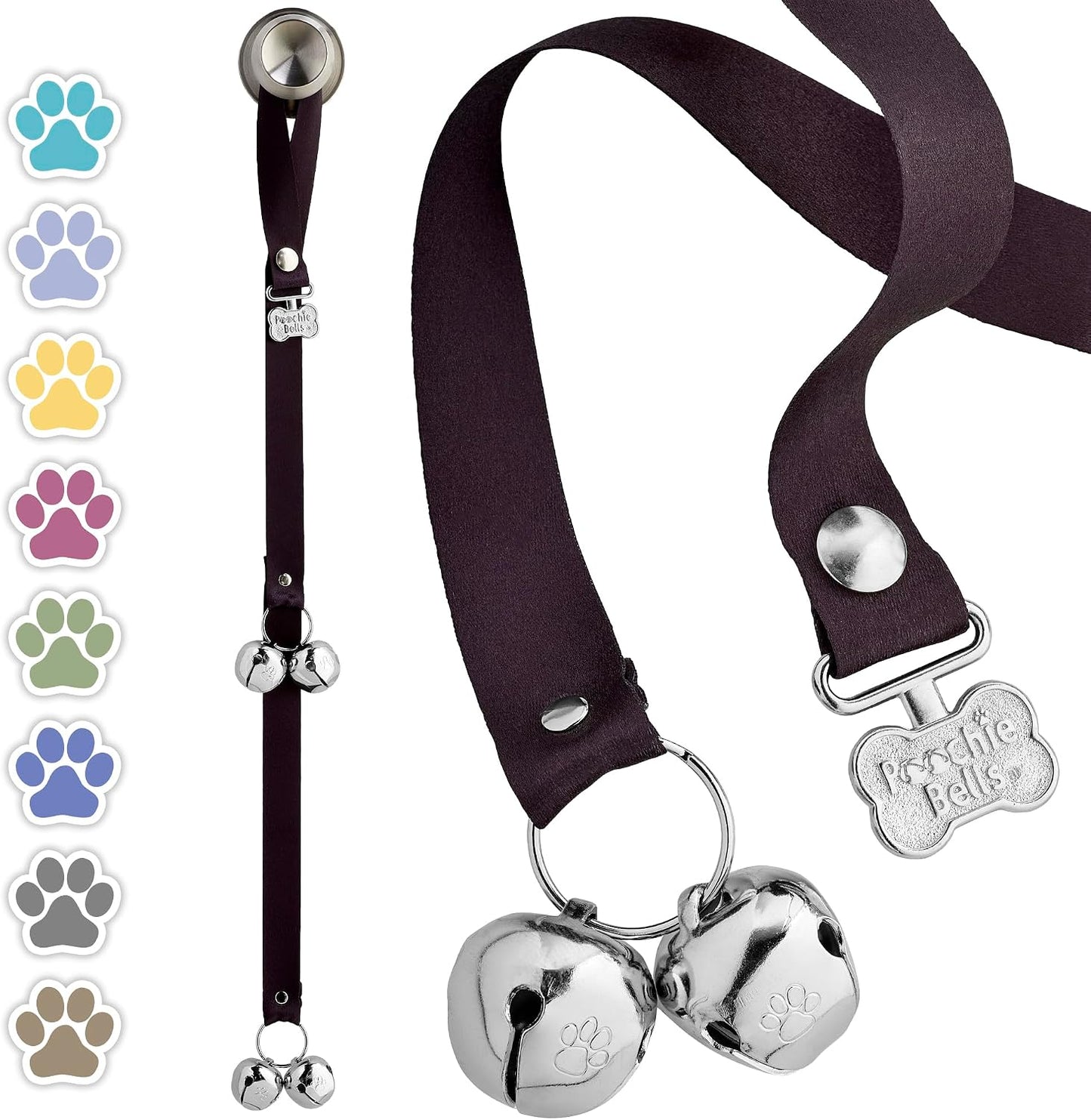 PoochieBells Dog Door Bells for Potty Training, Quick & Easy Puppy Potty Training Method Included, Handcrafted in USA with Loud, Paw-Safe Bells, Espresso - Image 15