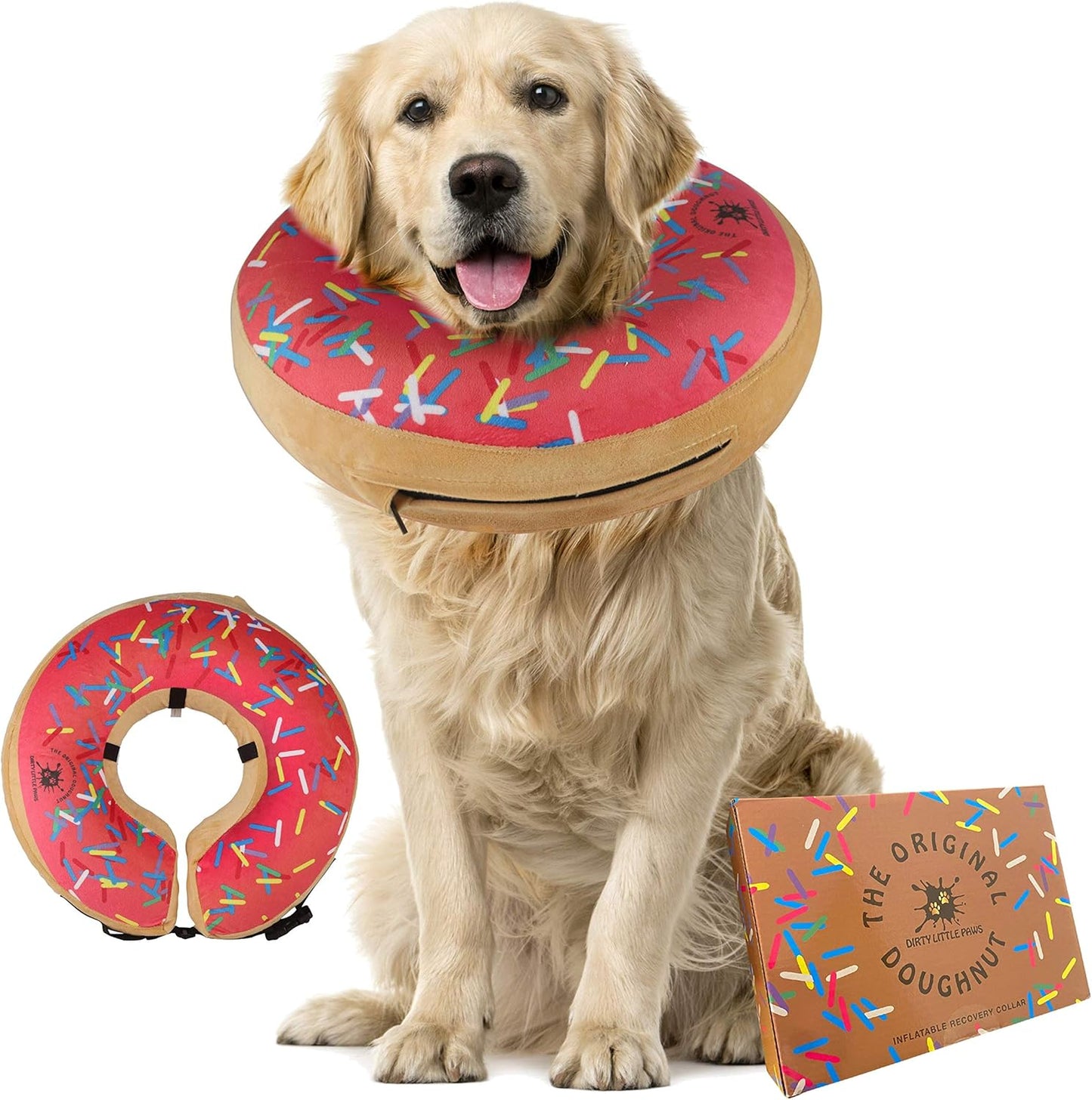 Dog Donut Collar | Great Alternative to a Traditional Plastic Cone or a Soft Recovery Collar | Our Inflatable Recovery Collar is an Excellent Choice After Surgery | Made for Large Dogs (Blue) - Image 12