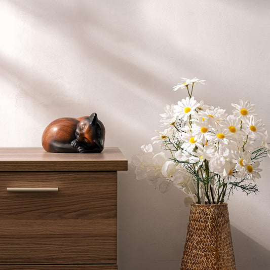 Kriss Art cat cremation urn side profile