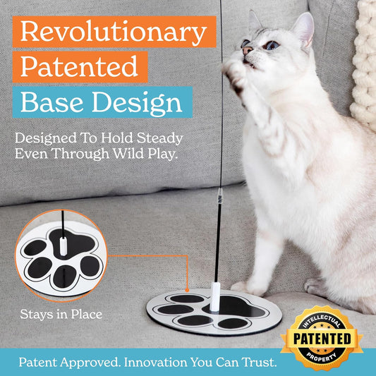 Heavy duty self holding floor base for indoor cat suction cup toys.