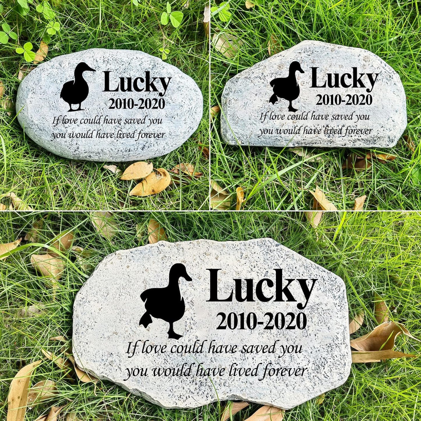Zatanmulo Personalized Pet Memorial Stone, Garden Memorial Stone Personalized, Cat Headstone, Cat Tombstone, Memorial Plaque Outdoor, Garden Stepping Stone (Cat) - Image 15