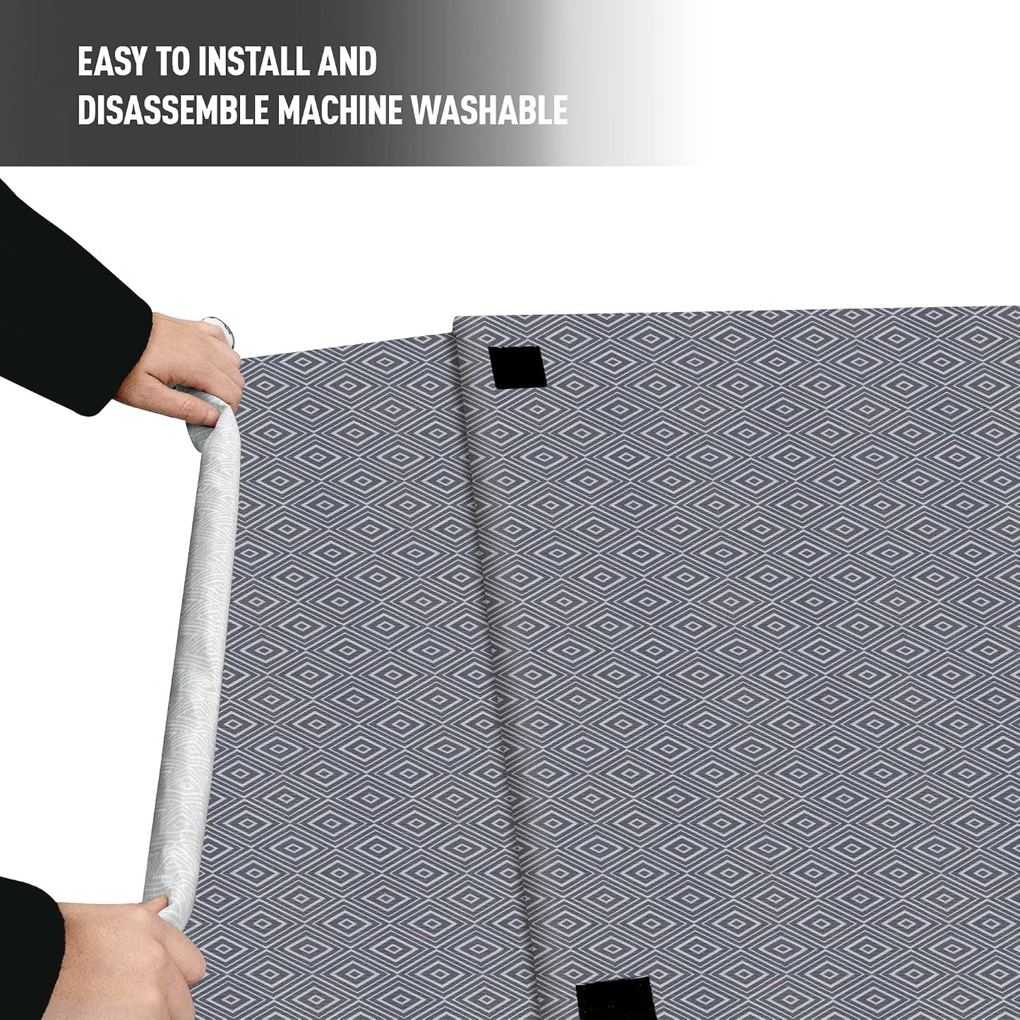 Pet Prime anxiety reducing pet den cover packed flat highlighting its lightweight washable material.
