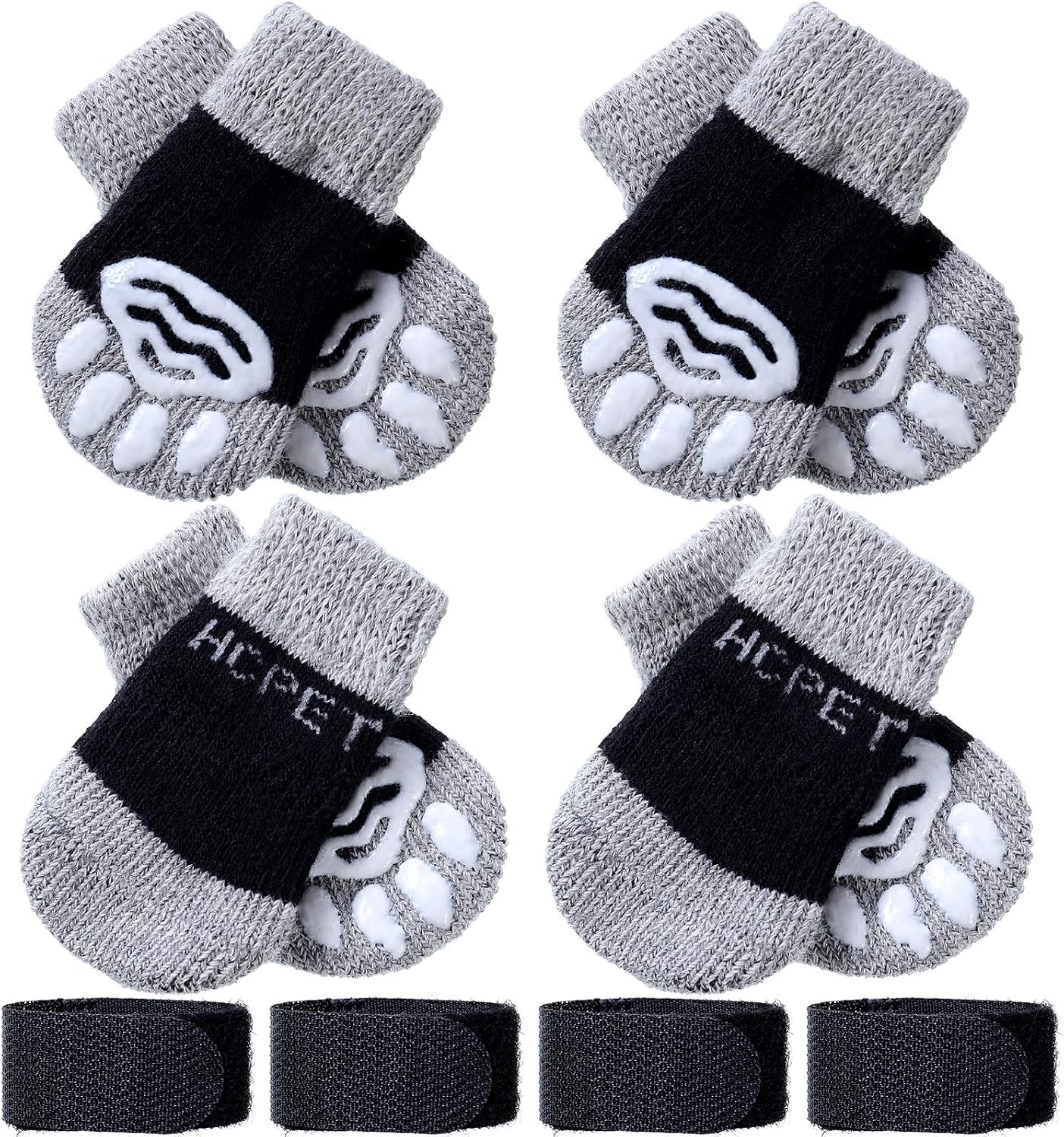 Frienda 8 Pieces Anti-Slip Socks for Cats Small Dog Socks to Prevent Licking Paws, Traction Control Boots Paw Protectors for Hardwood Floors for Puppy Small Dogs and Kittens(S,Pink) - Image 9