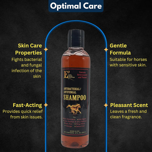 Close up of E3 pet shampoo label ingredients