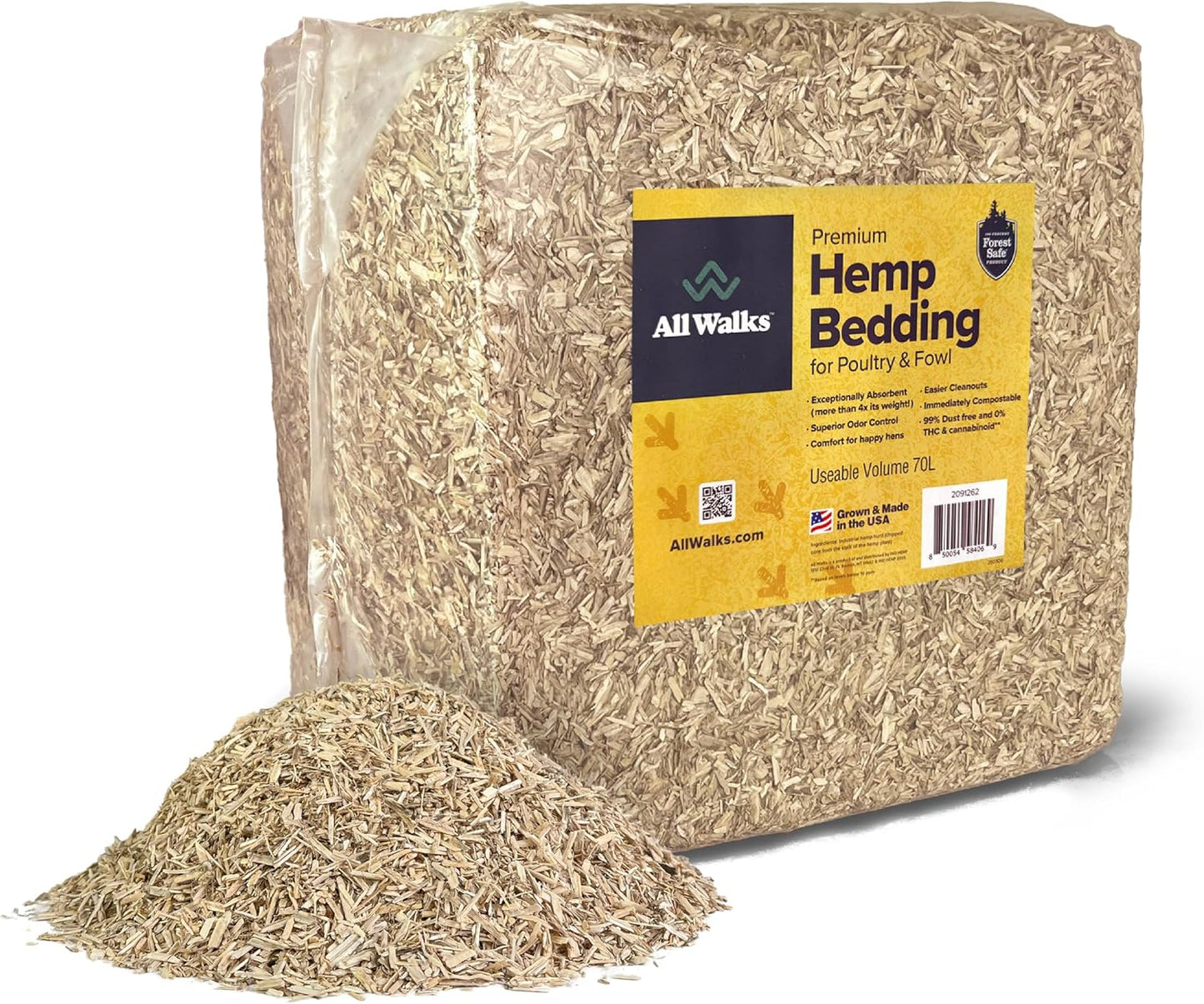 All Walks | Hemp Bedding for Small Animals 18.5L (3.7 LBS) | Low Dust, Odor Control, Highly Absorbent, Natural Cage Bedding for Rabbits, Hamsters, Guinea Pigs, Birds, and More - Image 10
